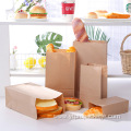 Compostable Recycled Durable Kraft Paper Lunch Bags